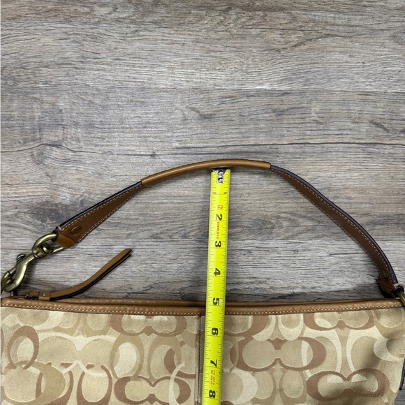 Coach Tan and Brown Signature Monogram Vintage Shoulder Bag - Picture 3 of 8